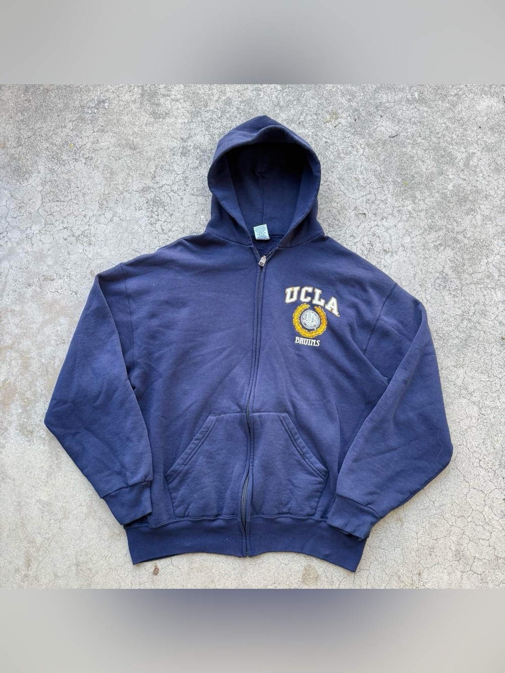 Vintage UCLA University Of California Los Angeles Russell Athletic Blue Hoodie L